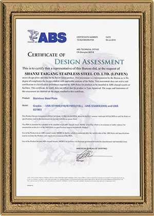 Certificazione del prodotto Teda Steel Teda Steel Product certification