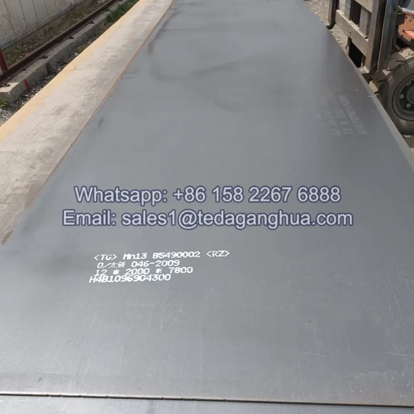 placa de acero al manganeso