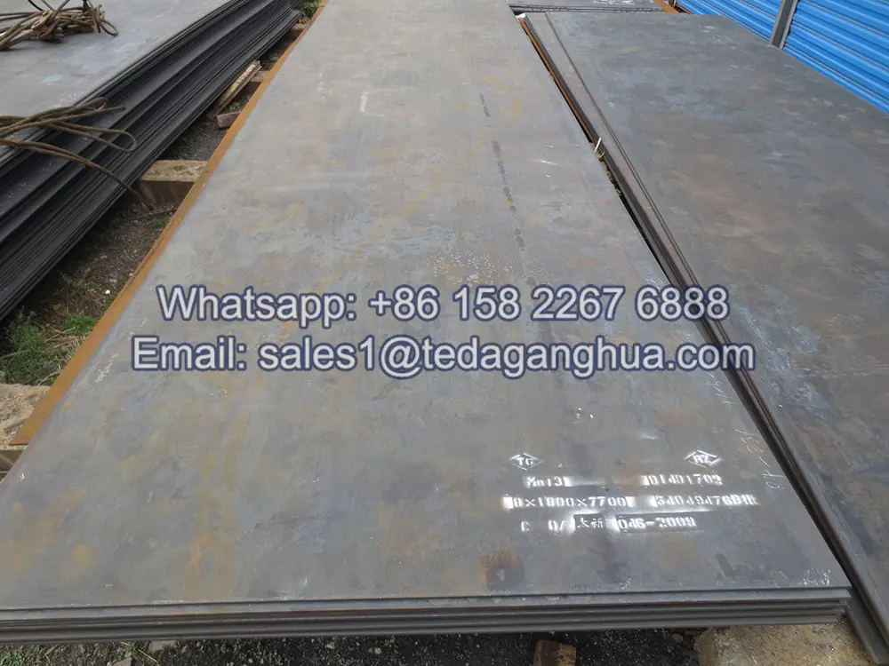 placa de acero al manganeso